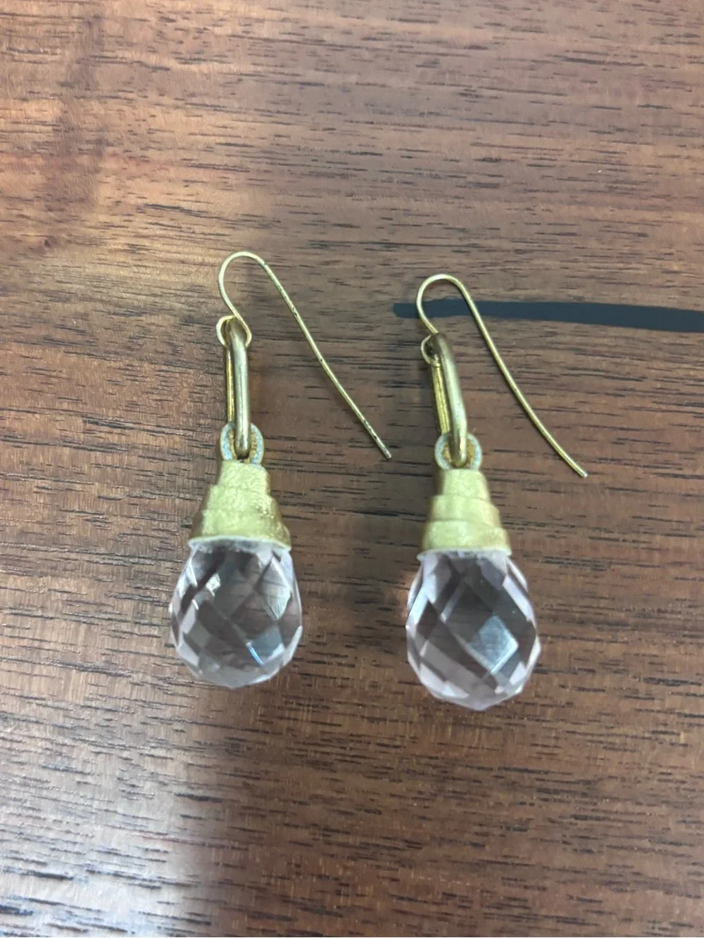 Gold-Tone Clear Crystal Drop Earrings - Women Jewelry